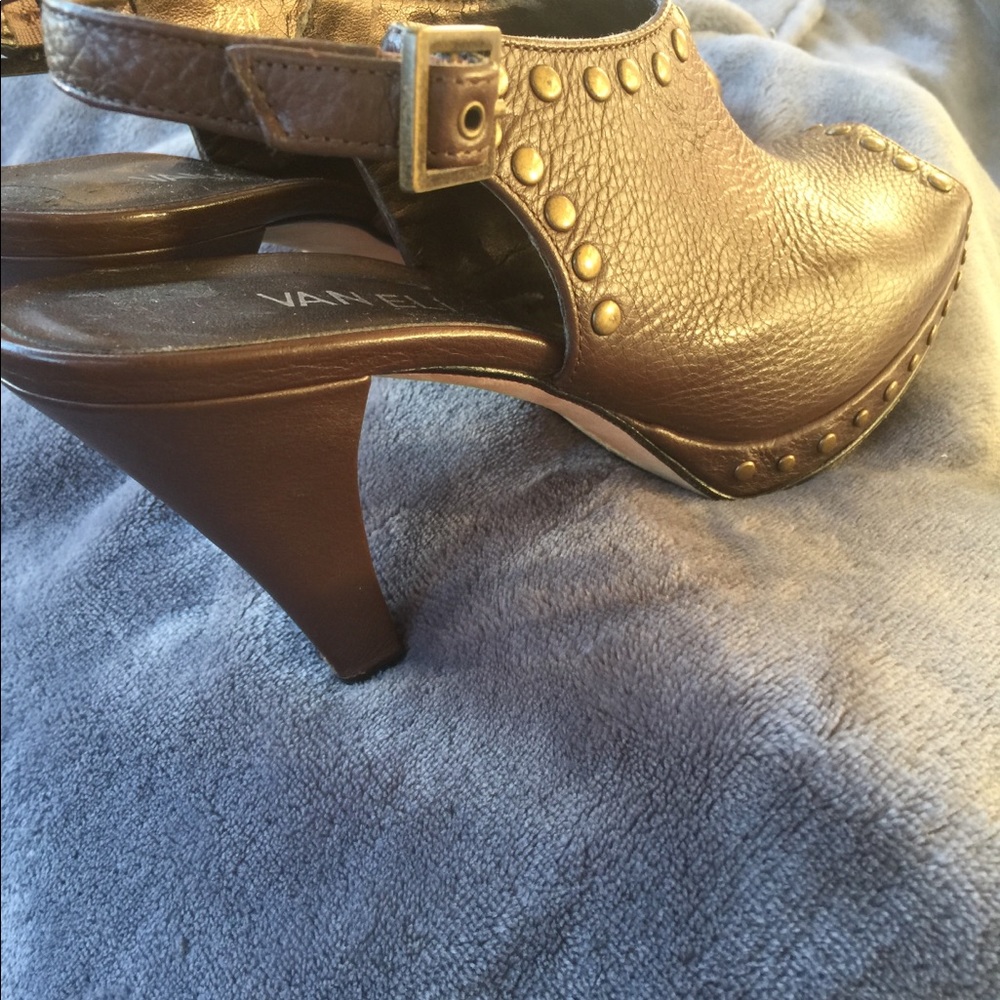 Vaneli leather Heels sz 7.5 N, peep toe - Picture 6 of 8
